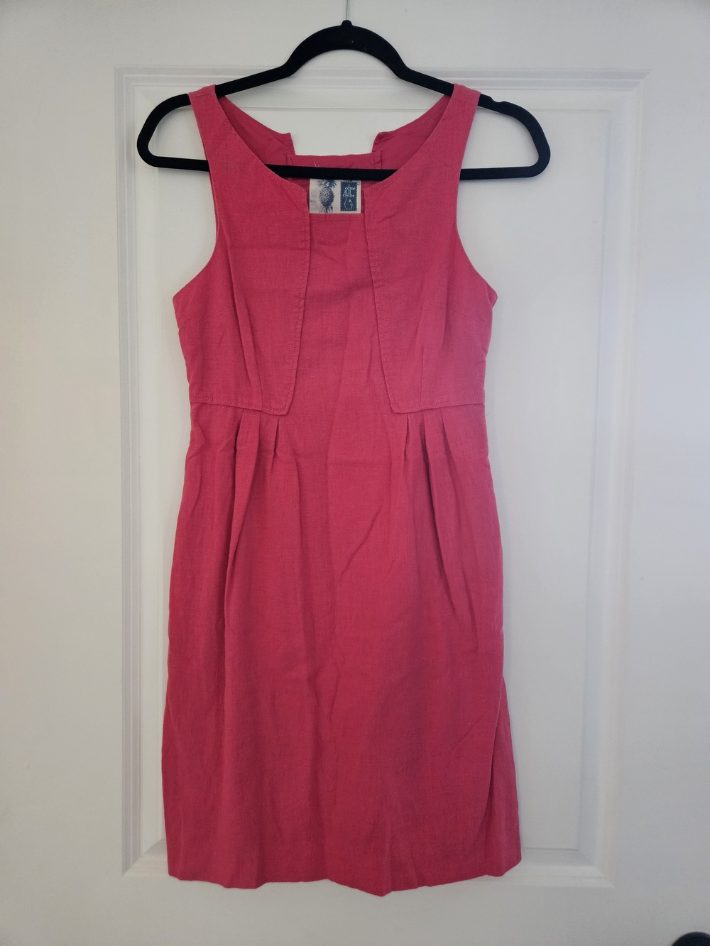 Sleeveless Pink Midi Sheath Dress Size 0